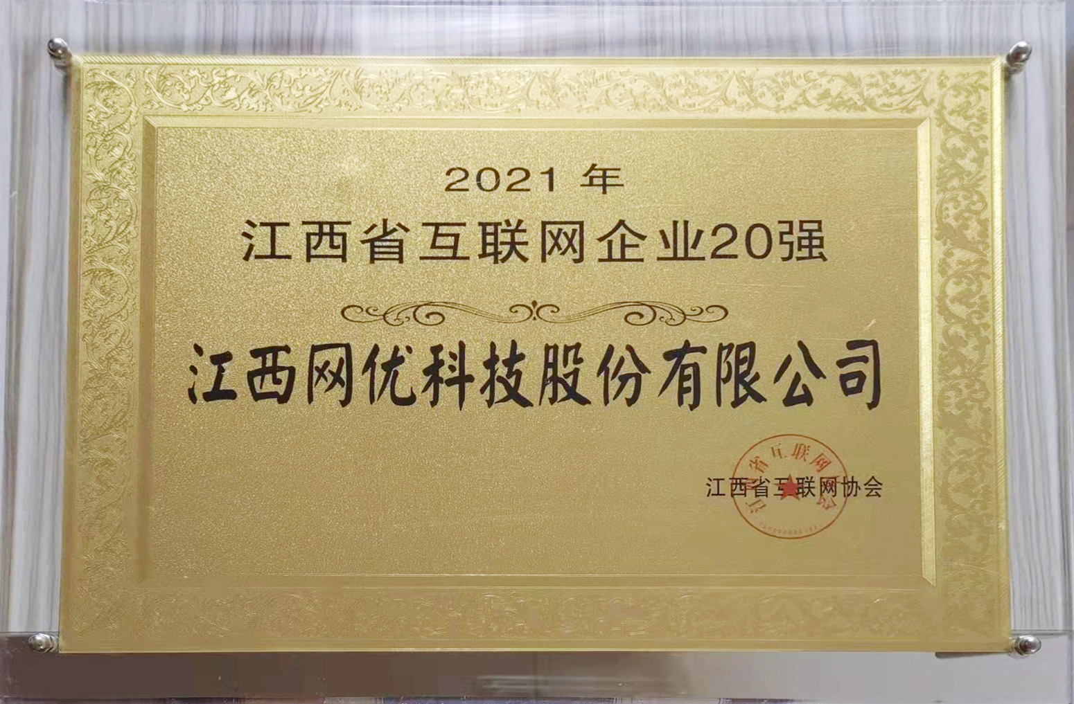 网优科技荣获“2021年江西省互联网企业20强”